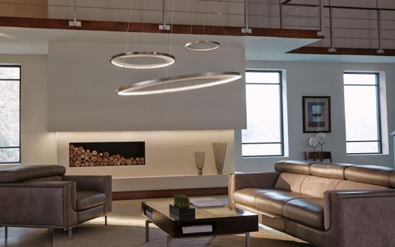 family room with white couch and TV